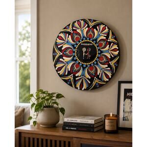 Hand Painted Radiohead Vinyl Record Wall Art | Dot Mandala Decor